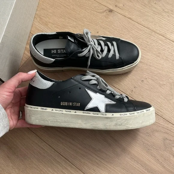 Golden Goose Hi Star Black Platform Sneaker